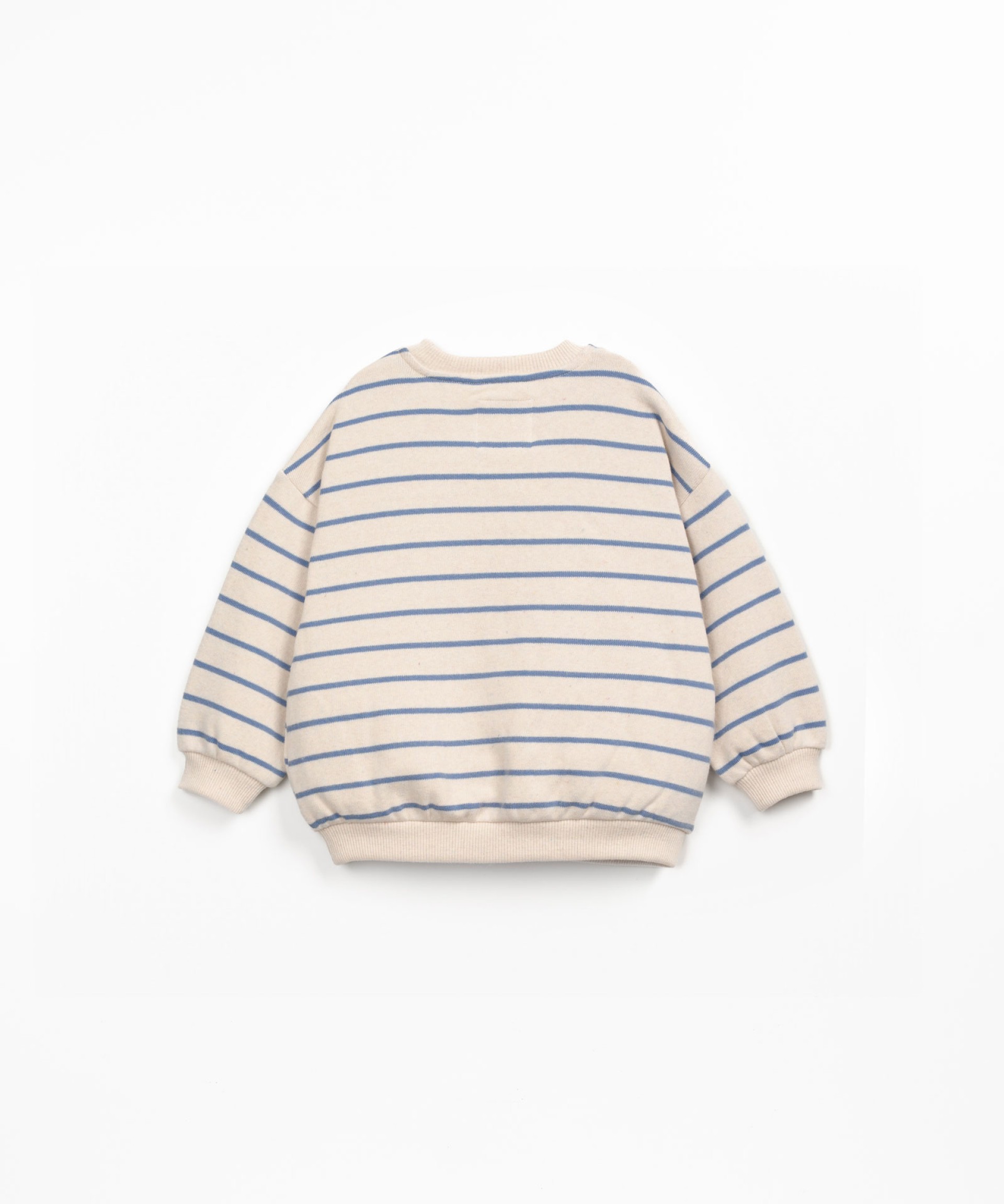 Striped knit sweater with cuffs