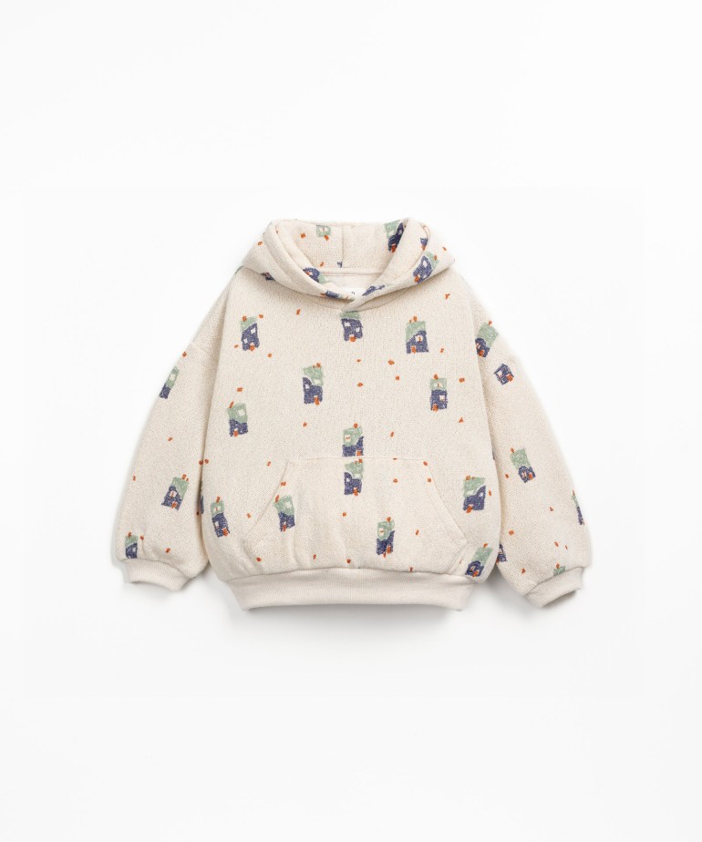 Sweatshirt in regenerative and recycled cotton jersey