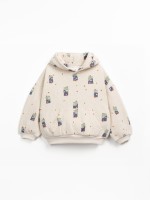 Felpa con cappuccio e interno garzato