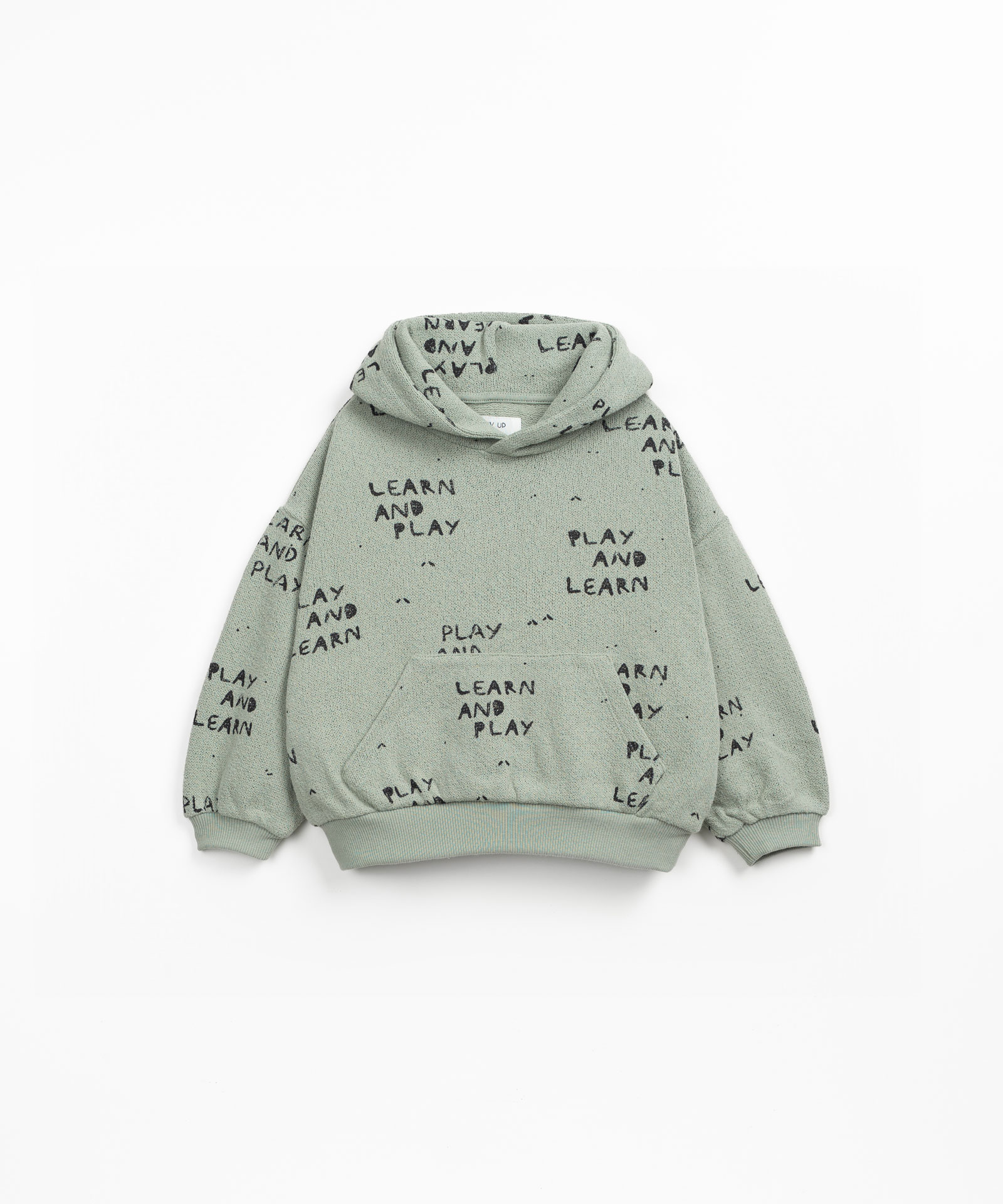 Sweatshirt with hood and brushed interior