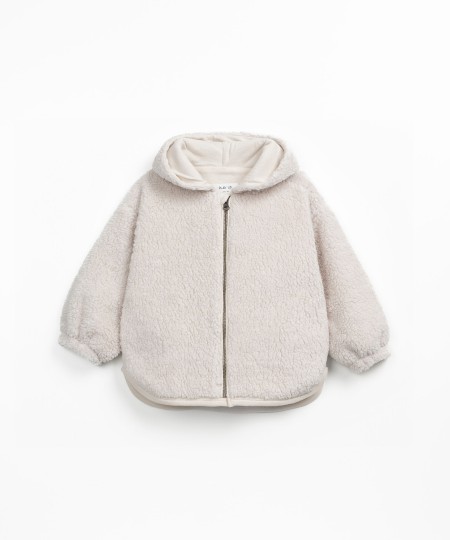 Jacket with jersey lining in a blend of organic cotton and recycled cotton