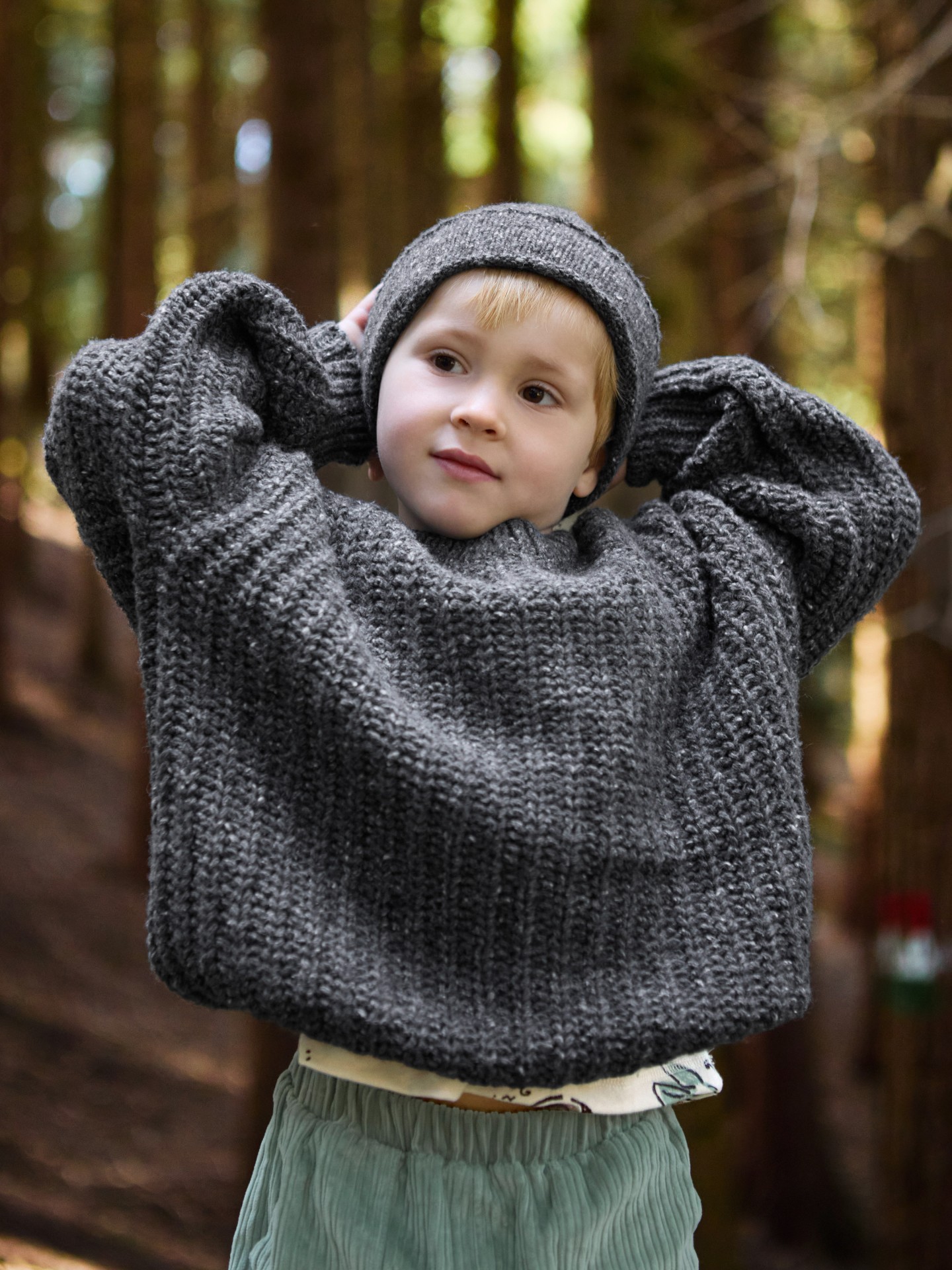 Pull en maille tricotée avec mélange de laine recyclée, laine et viscose