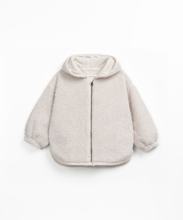 Jacket with jersey lining in a blend of organic cotton and recycled cotton