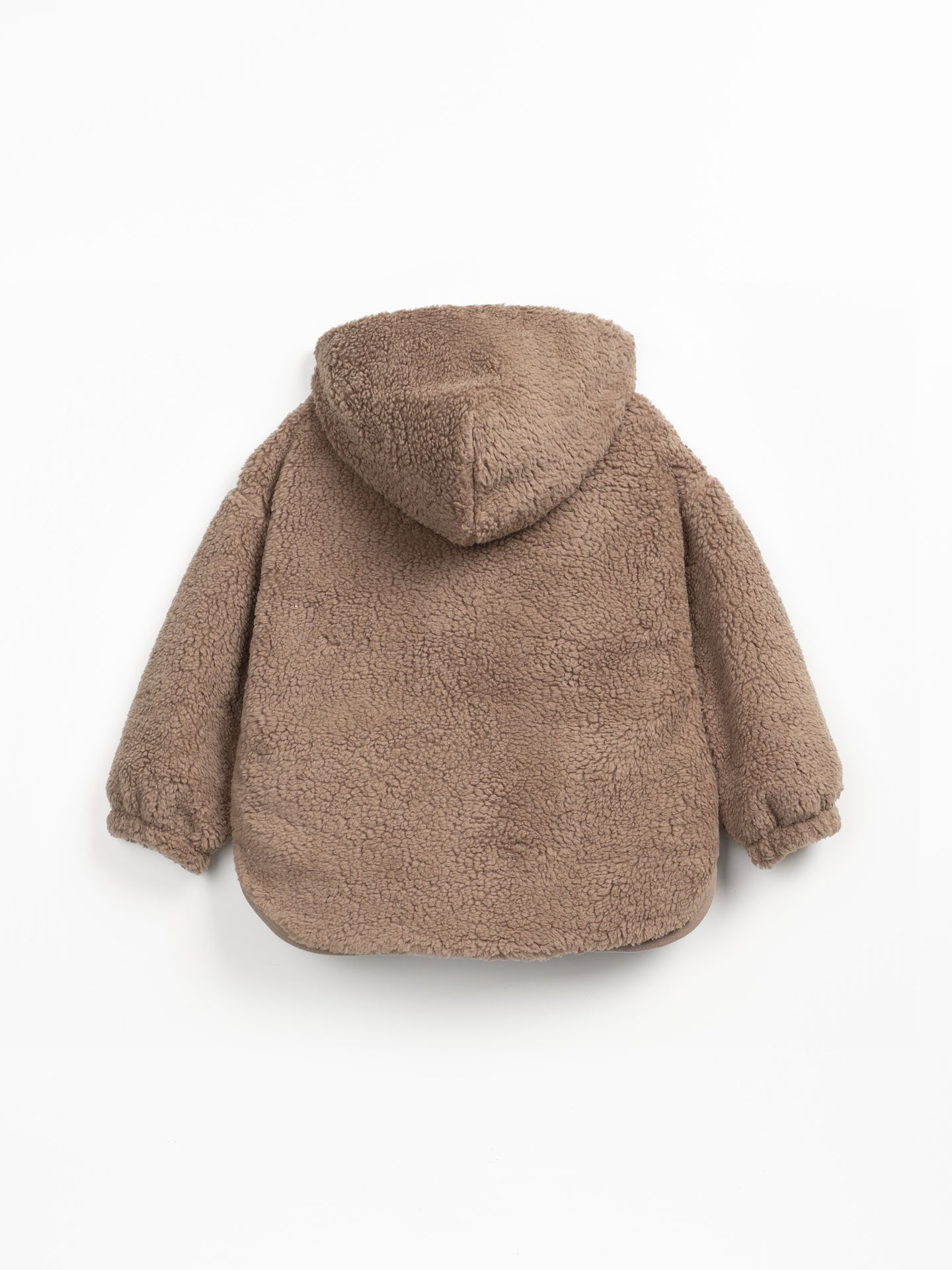 Coat with jersey lining in mixture of organic cotton and recycled cotton
