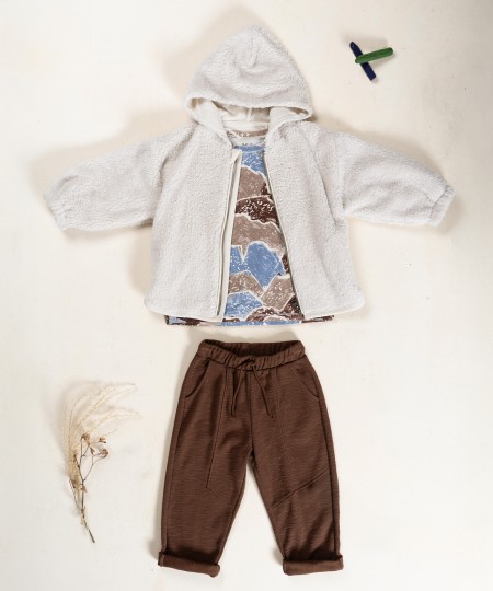 Manteau avec doublure en maille de mélange de coton biologique et coton recyclé