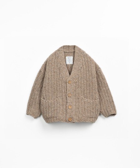 Knitted wool blend jacket