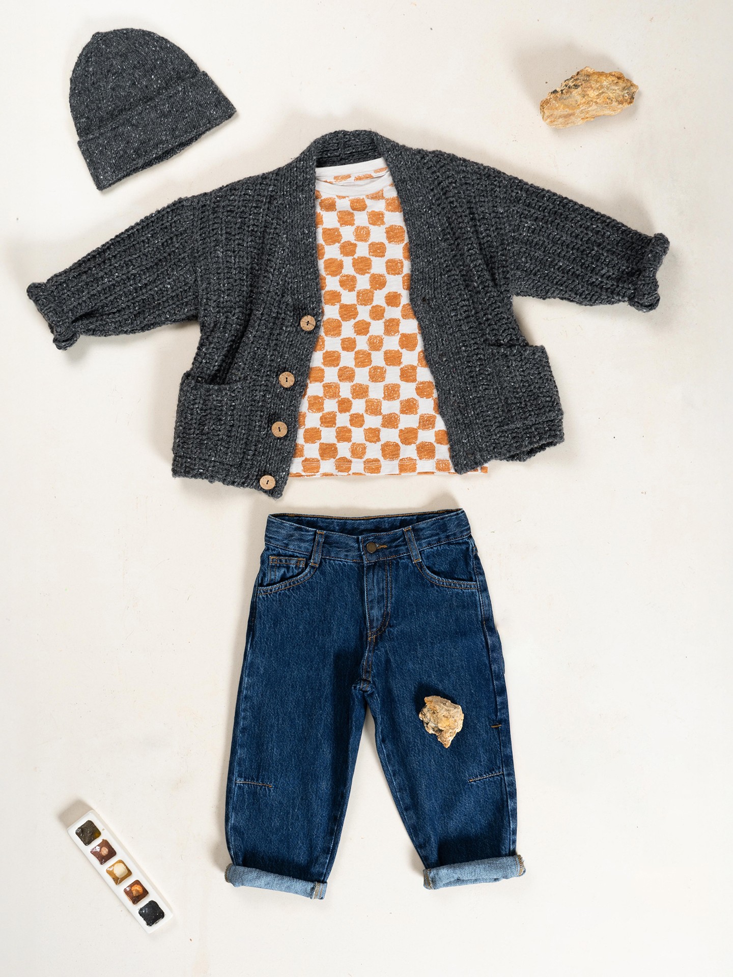 Cardigan in maglia mista lana