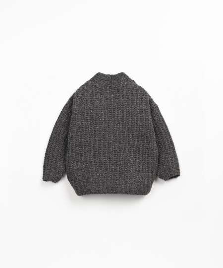 Knitted wool blend cardigan