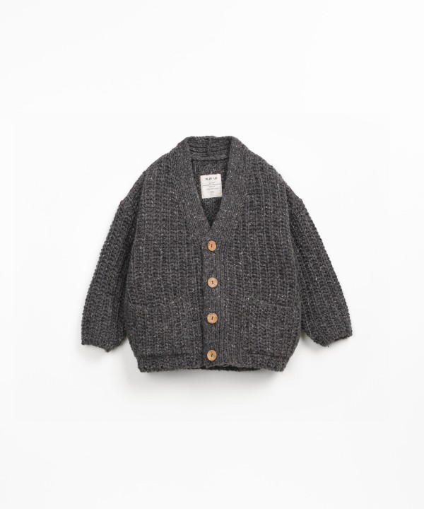 Knitted wool blend cardigan