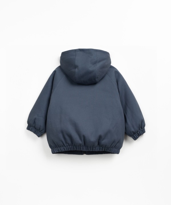 Jacket with fur lining in organic cotton