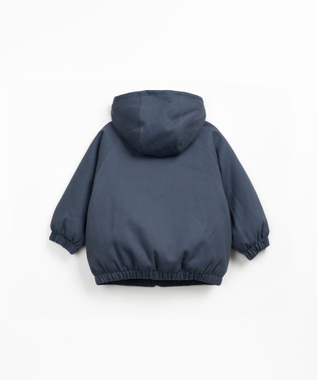 Jacket with fur lining in organic cotton