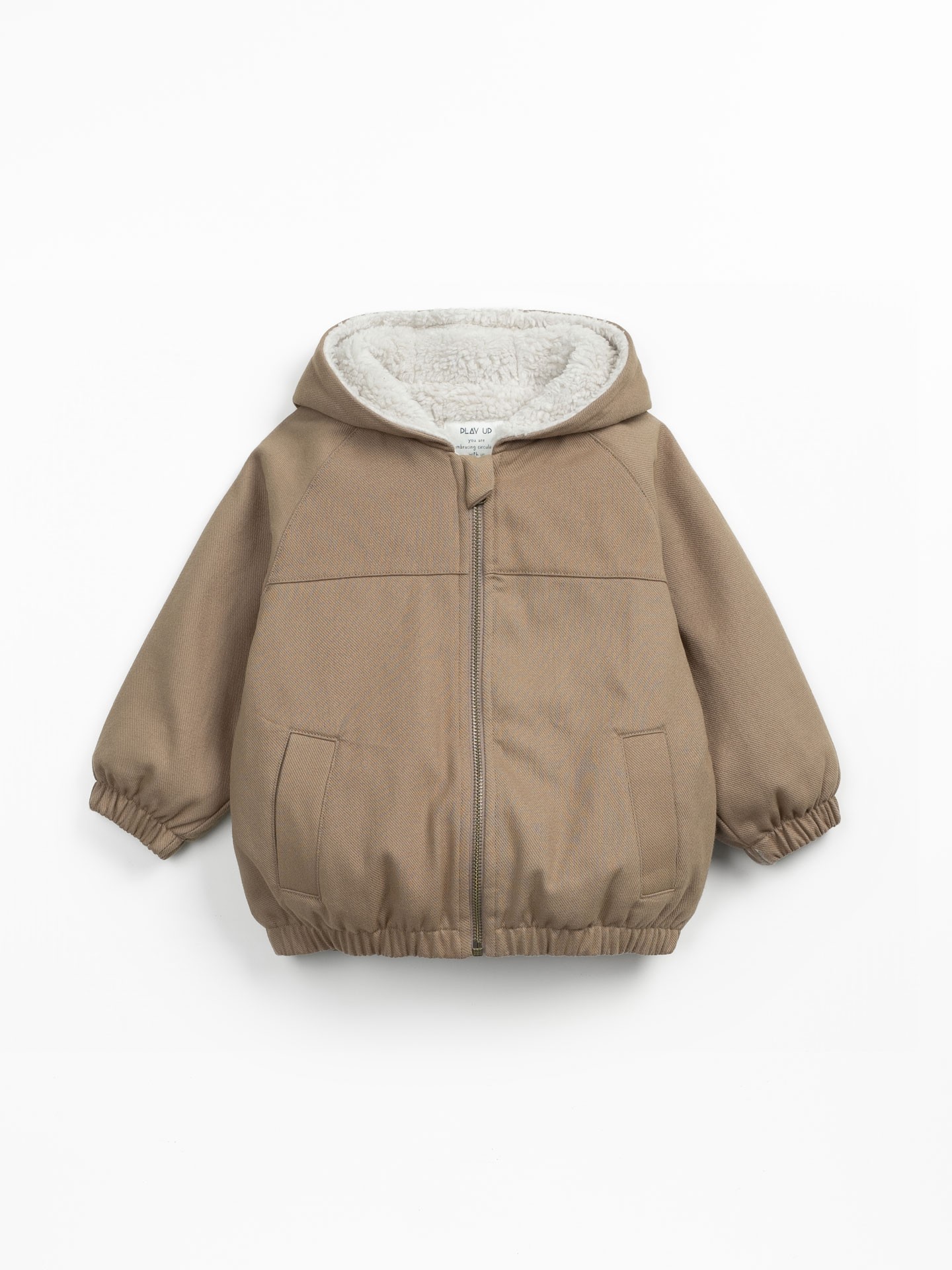 Coat with organic cotton fur lining