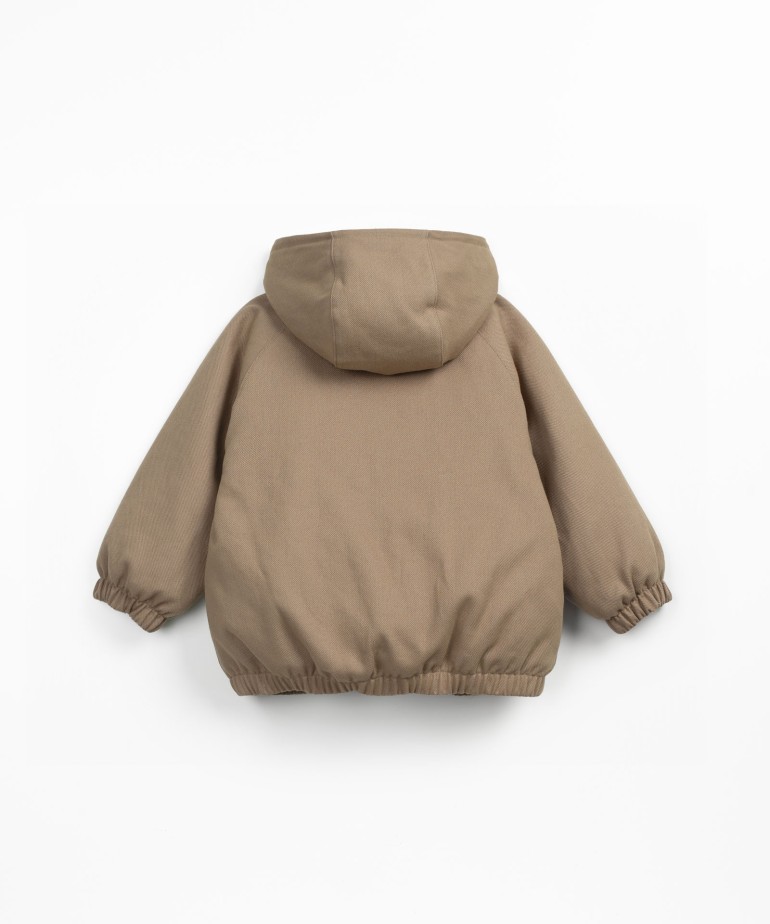 Coat with organic cotton fur lining