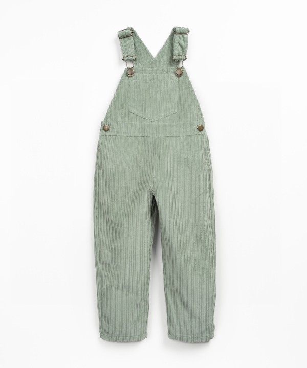 Corduroy jumpsuit with adjustable straps