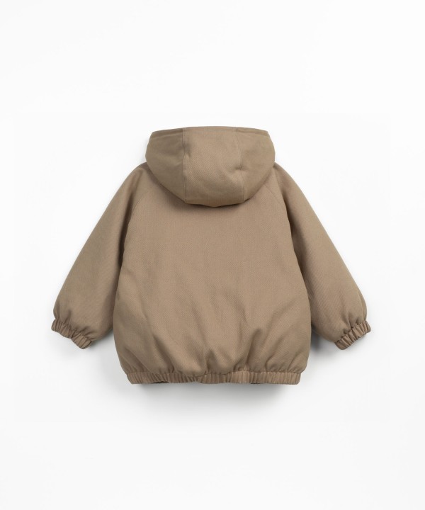 Coat with organic cotton fur lining