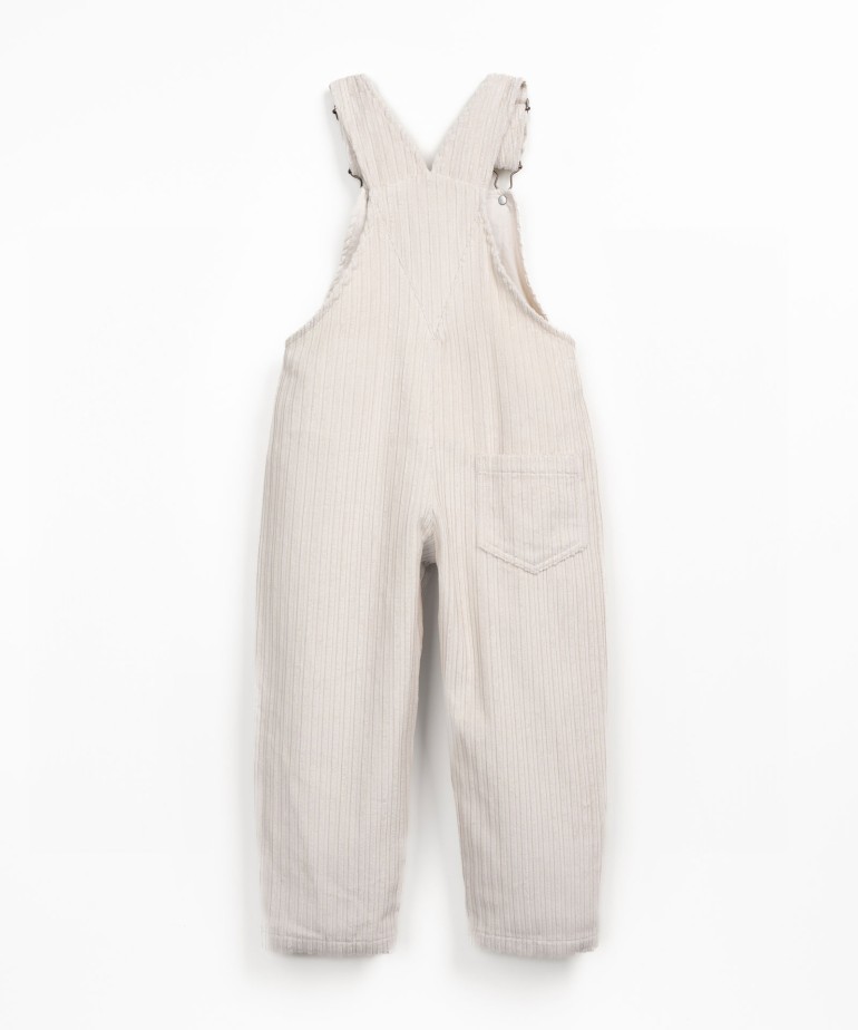 Corduroy jumpsuit with adjustable straps