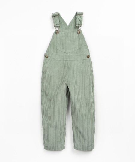 Corduroy jumpsuit with adjustable straps