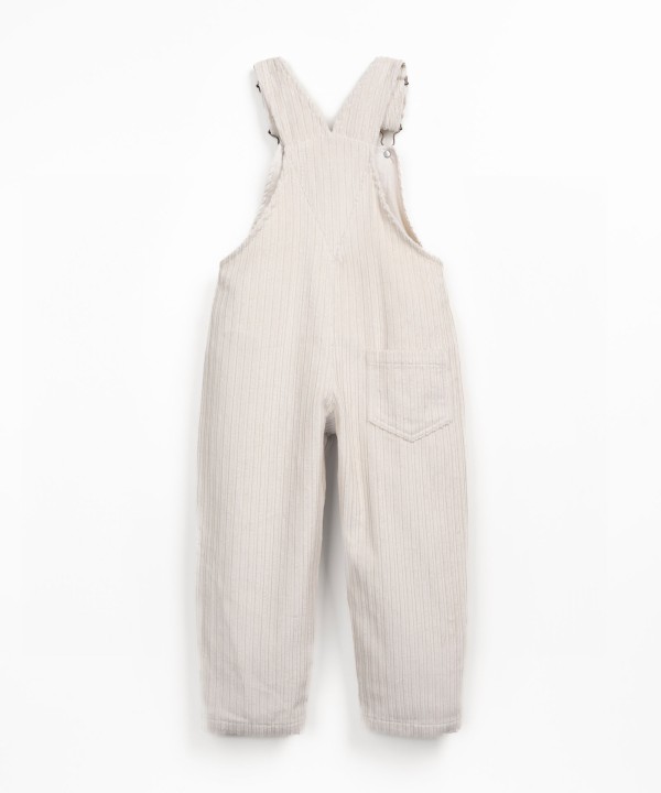 Corduroy jumpsuit with adjustable straps