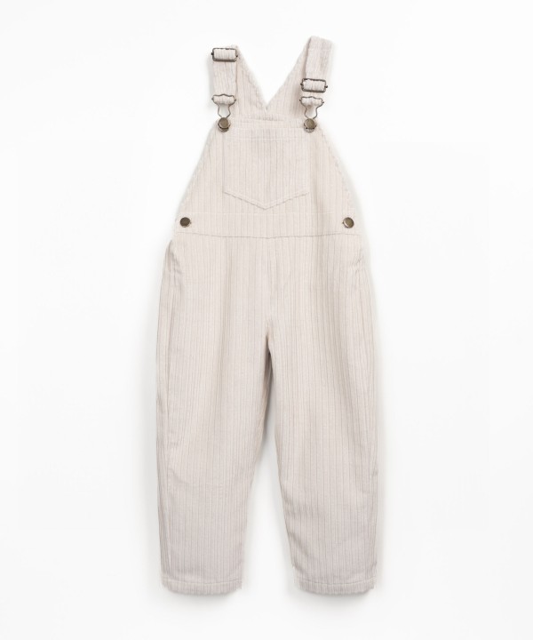 Corduroy jumpsuit with adjustable straps
