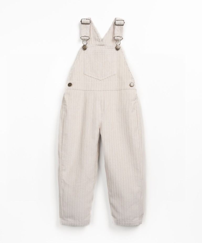Corduroy jumpsuit with adjustable straps