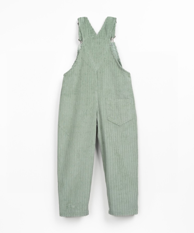 Corduroy jumpsuit with adjustable straps