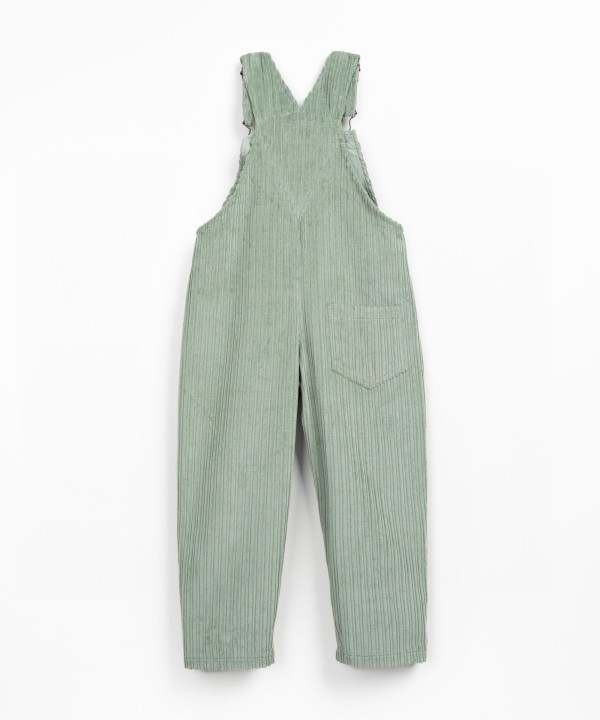 Corduroy jumpsuit with adjustable straps