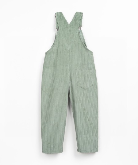 Corduroy jumpsuit with adjustable straps
