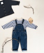Denim jumpsuit with chest pocket