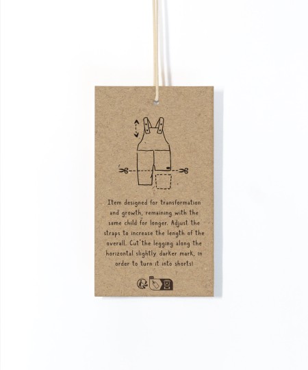 Salopette di denim in cotone