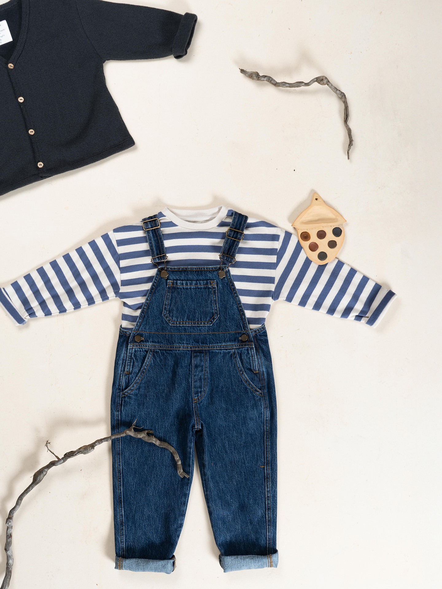 Salopette en denim en coton