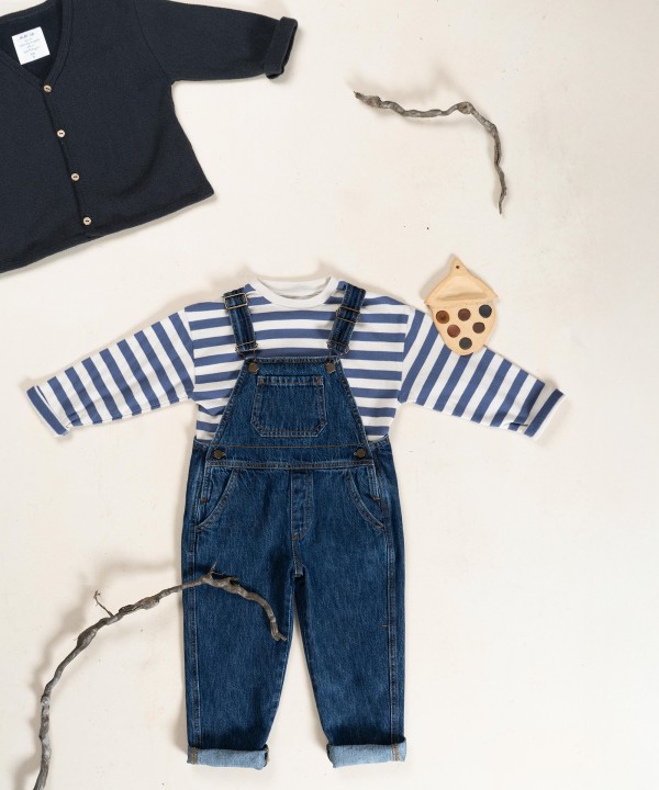 Salopette en denim en coton