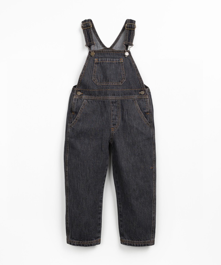 Cotton denim dungarees