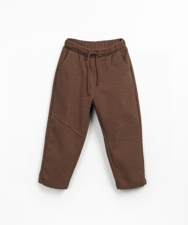Organic cotton knit trousers