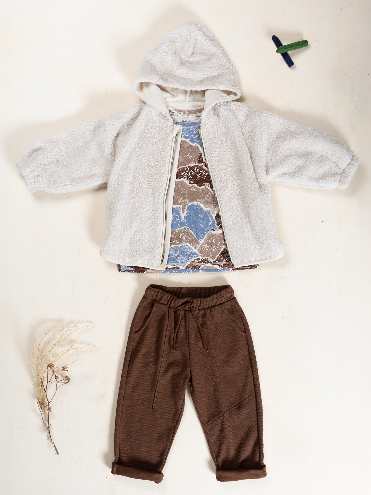 Pantaloni in maglia di cotone biologico