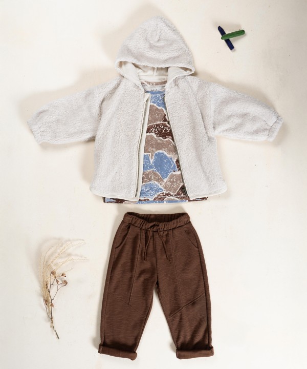 Organic cotton knit trousers