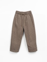 Trousers in a blend of natural fibers