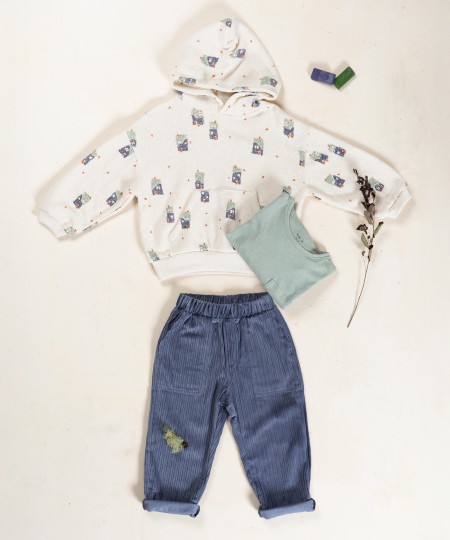 Pantalon en velours côtelé avec poches