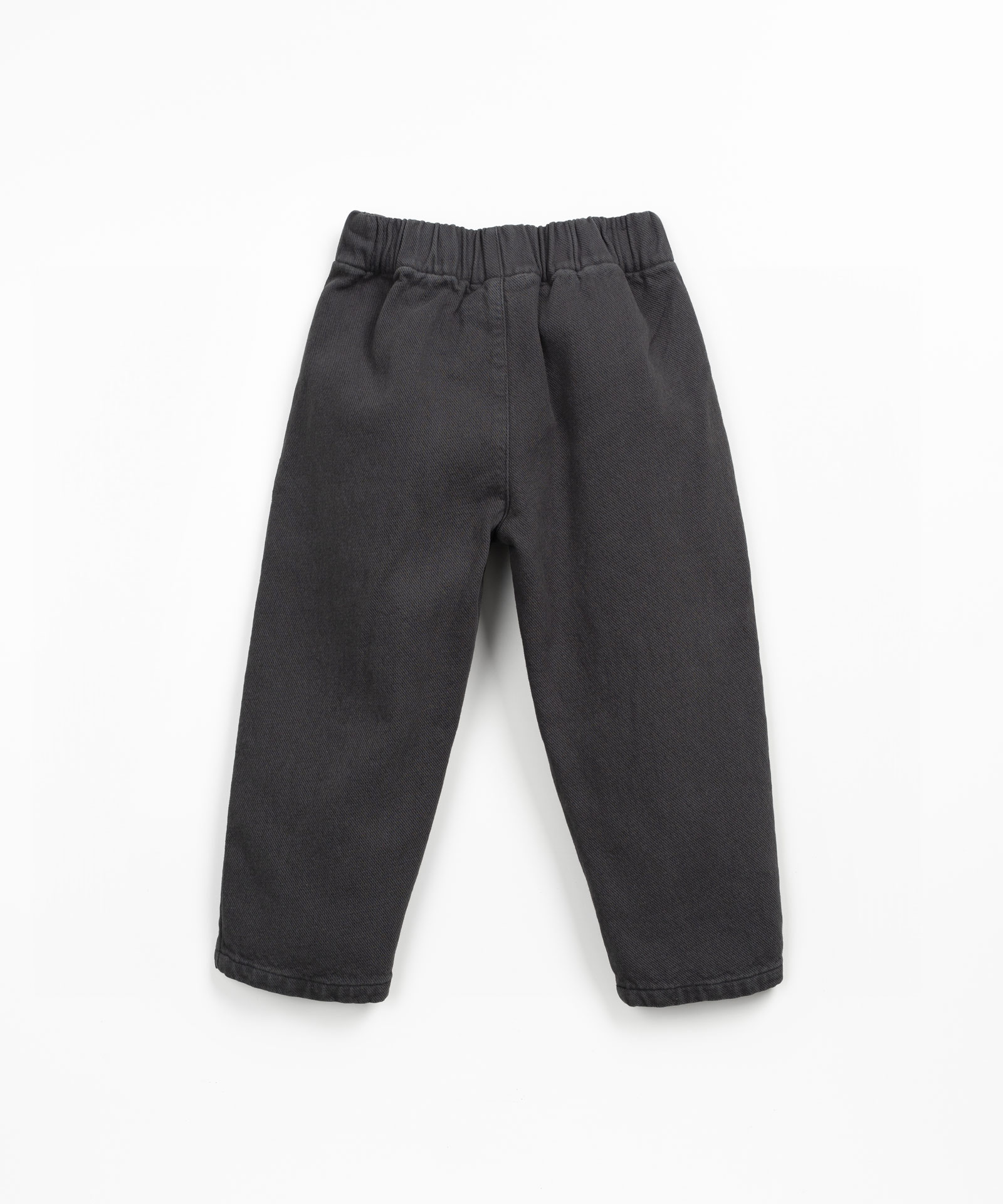 Pantaloni in twill di cotone con cintura elastica