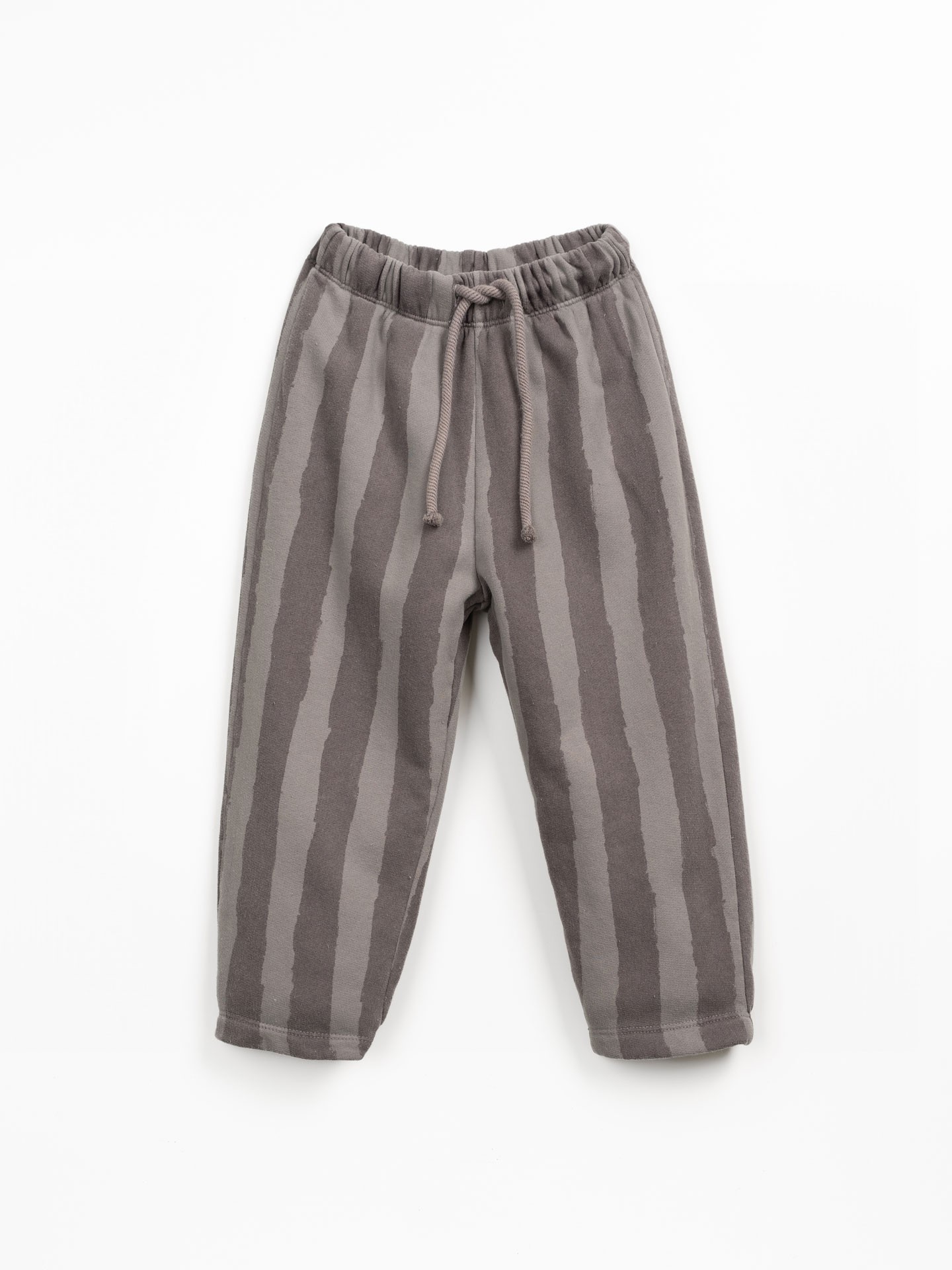 Calça em mistura de fibras naturais com estampado