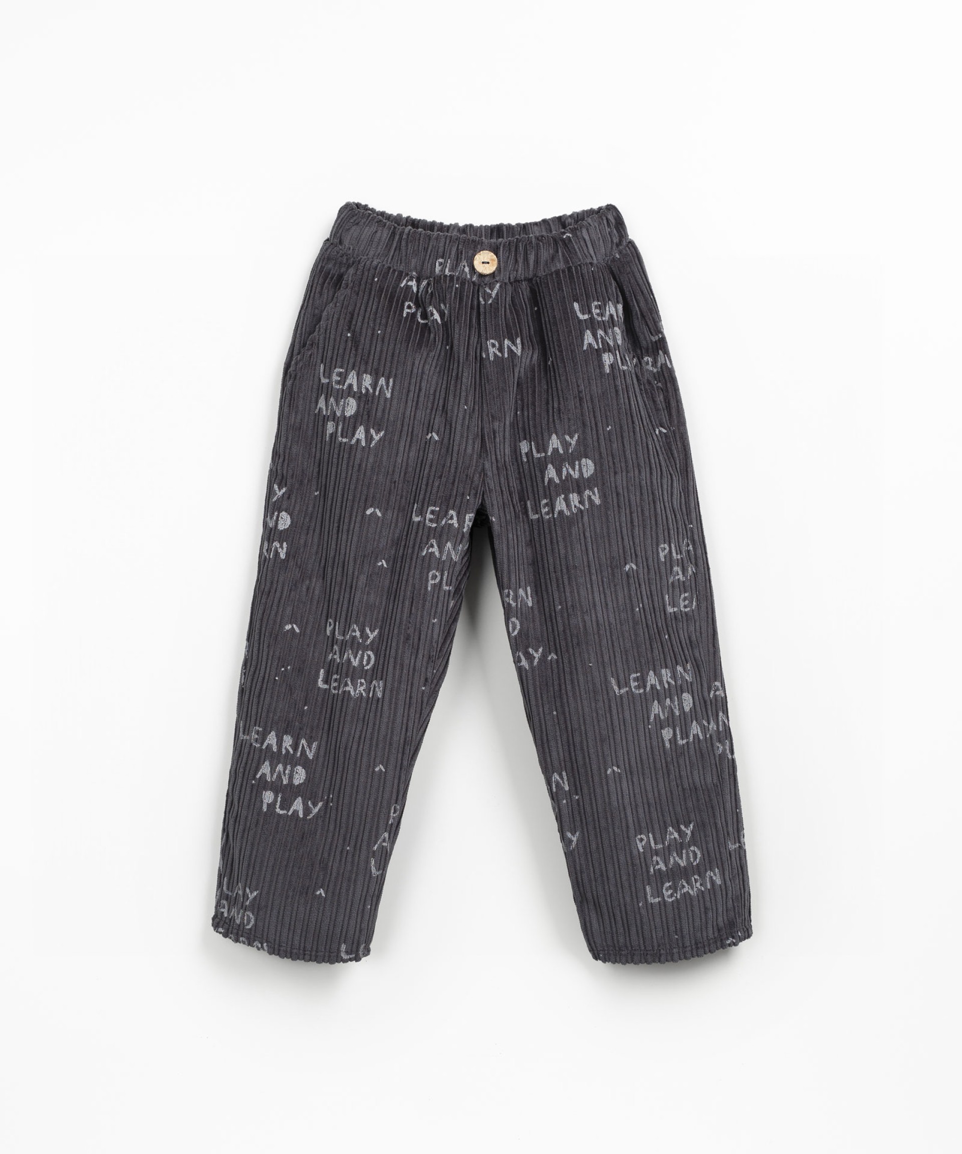 Pantaloni in velluto a coste con stampa