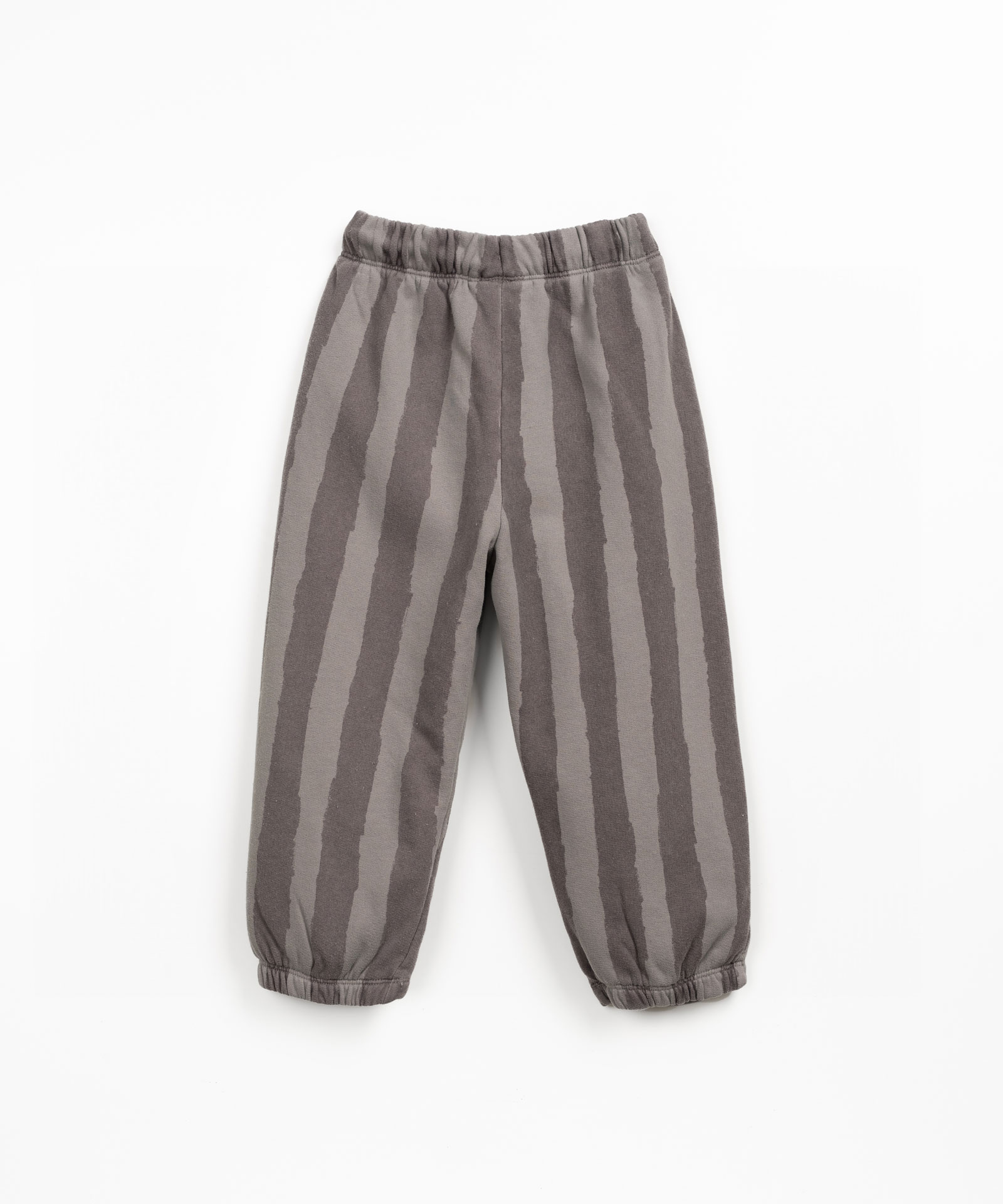 Calça em mistura de fibras naturais com estampado