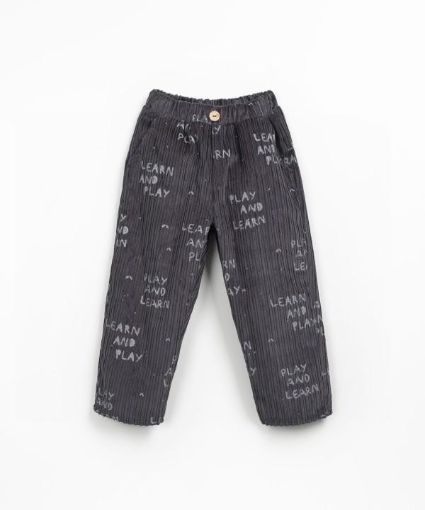 Corduroy trousers with fibre blend