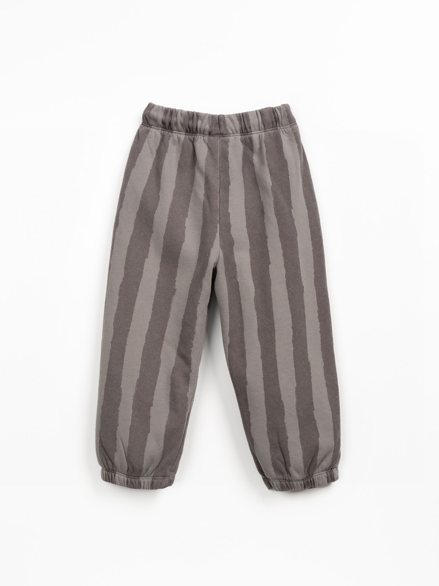 Calça em mistura de fibras naturais com estampado