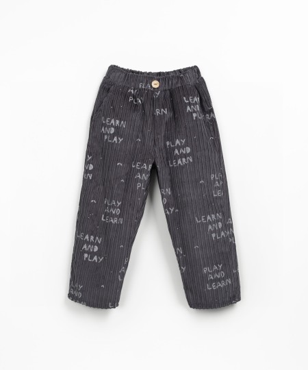 Corduroy trousers with fibre blend