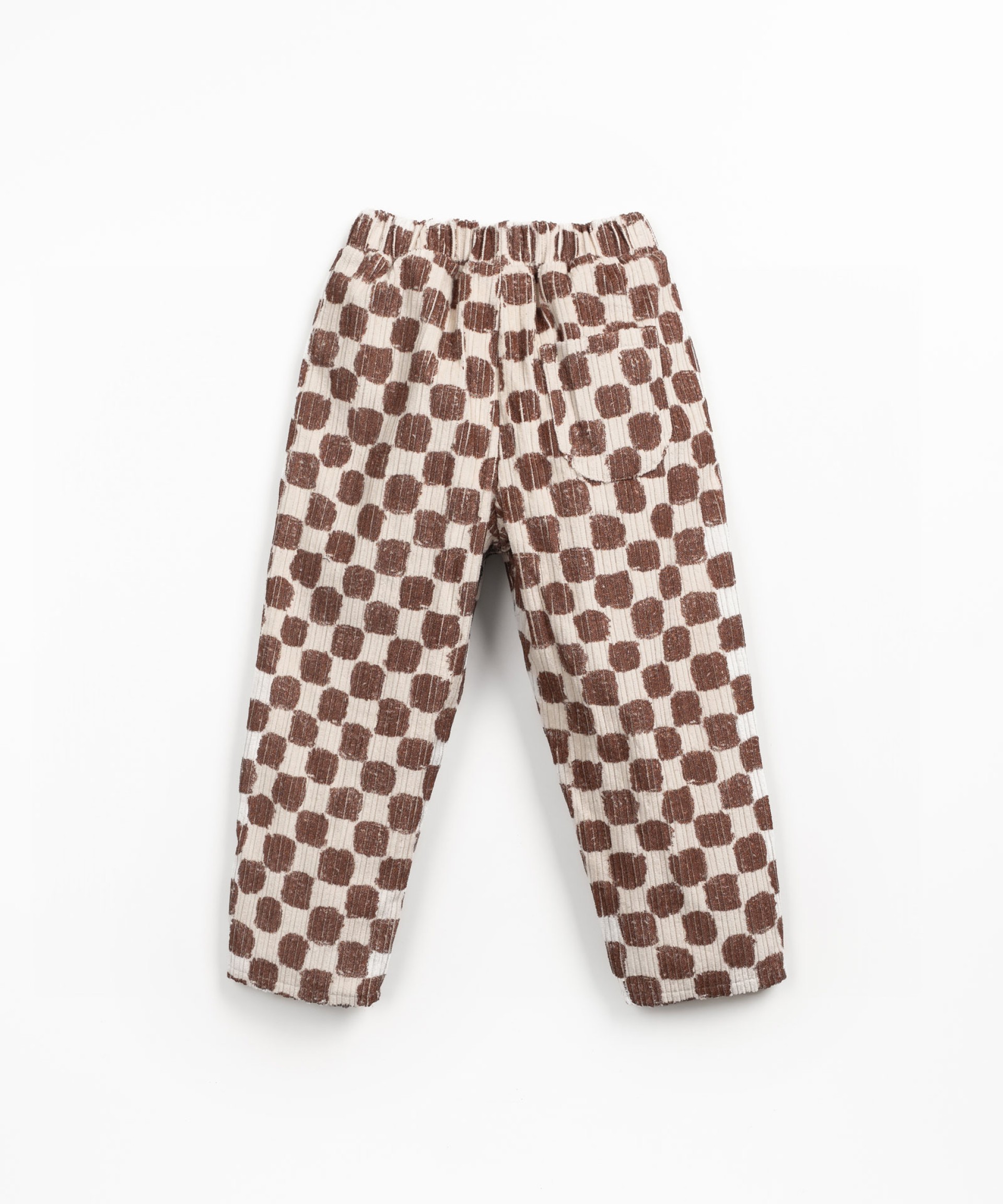 Corduroy trousers with print