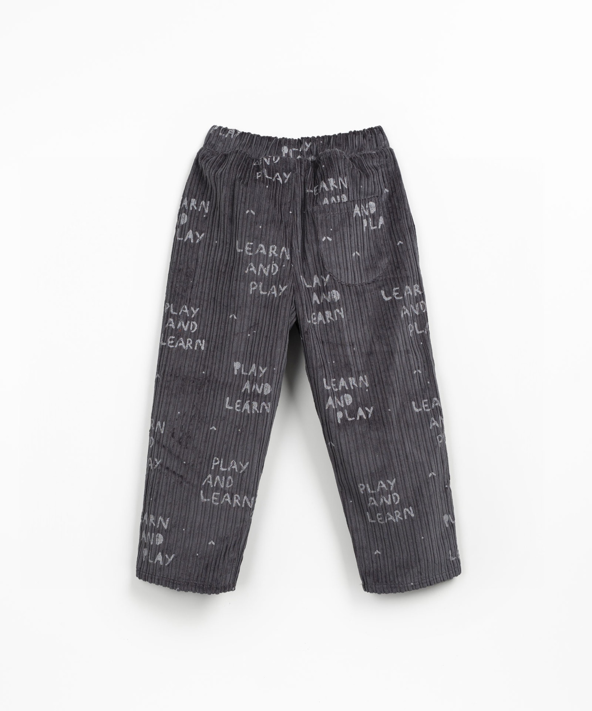 Pantaloni in velluto a coste con stampa