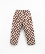 Corduroy trousers with print