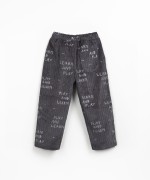 Pantaloni in velluto a coste con stampa
