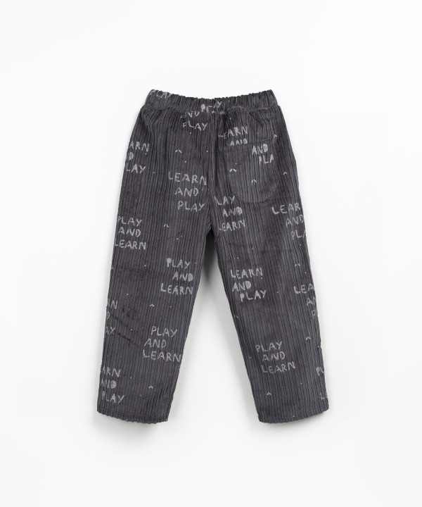 Corduroy trousers with fibre blend