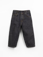 Jeans with adjustable belt